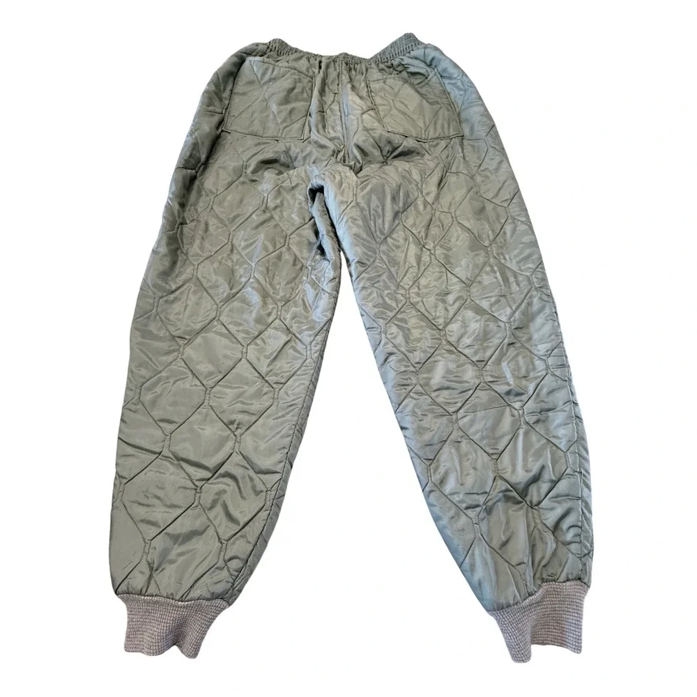 Vintage USAF CWU-9/P Quilted Trousers Sage Green Military Pants Large Iberia Mfg